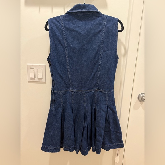 Reformation Arella Denim Mini Dress Blue - Size 4 - Picture 6 of 7